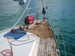 Immense mess on foredeck