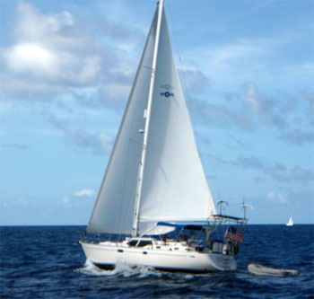 photo of Oyster 45 under sail