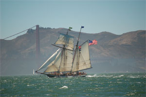 Large flag on a large boat