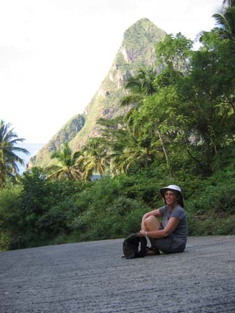 Petit Piton from the road up from the anchorage