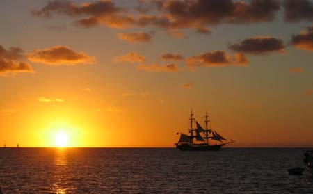 S/V Unicorn at Sunset in Rodney Bay