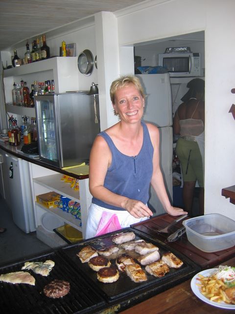 Cook at the Saint Lucia Yacht Club