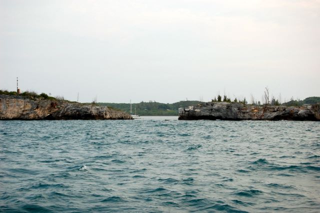 Entrance to Hatchet Bay, Eleuthera Island, Bahamas