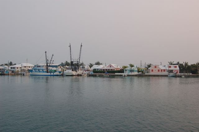 View of Spanish Wells from the mooring ground, Bahamas 