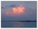 Cumulus Clouds at sunset