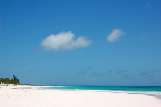 Pink sand beach, Harbor Island, Bahamas