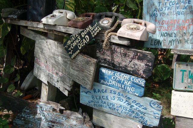 Lawn sign art, Harbor Island, Bahamas