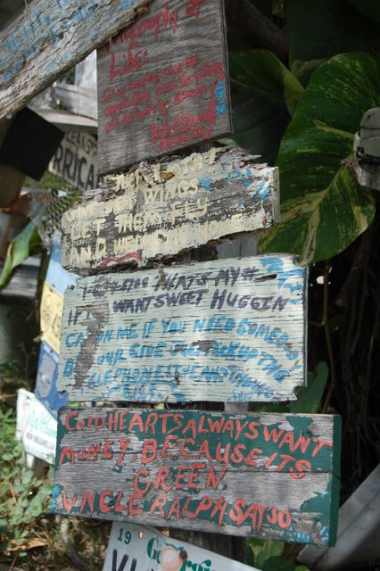 Lawn signs, Harbor Island, Bahamas