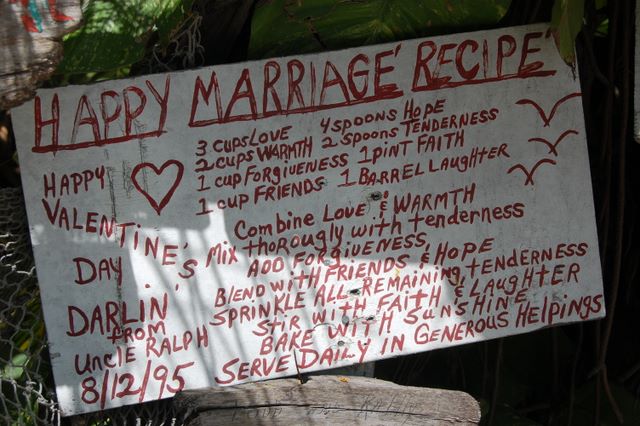 Recipe for a happy marriage