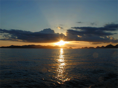 Sunset over the BVI