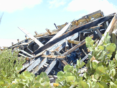 Wreck on the beach at Anegada, BVI