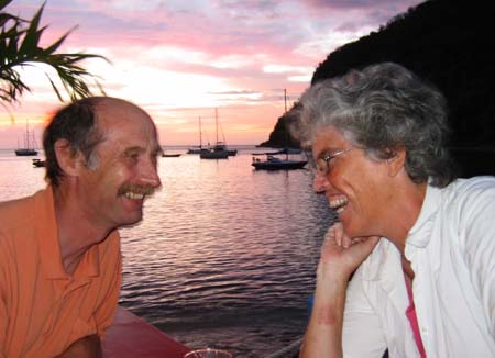Hansrudi Oppliger and Susie Bowman in Deshais, Guadaloupe