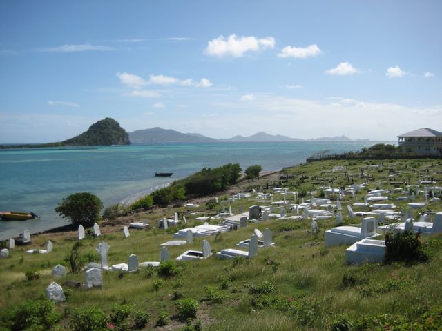 Graveyard with a view of Frigate and Carriacou