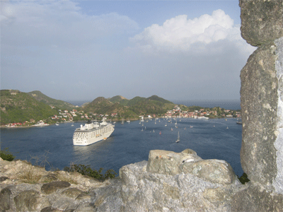 Bourg, Iles des Saintes, Guadeloupe from the fort on Ilet Cabrit.