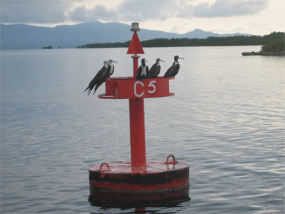 bouy marking approach to Riviere Salee