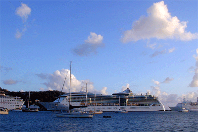 Cruise ship dock at Charlotte Amalie, St. Thomas, USVI