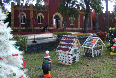 Danish Fort, St. Thomas, USVI at Christmas time