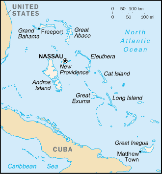 map of the Bahamas