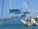 Karl and Elle on Stern of Eaux Vives