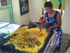Artist at Caribelle Batik at Romney Manor 