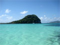 Queen Emma in the clear waters of Frigate Island, SVG 