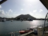 View of Rodney Bay Marina from Queen Emma in the boatyard